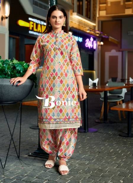 Bonie Heera Fancy Chiken Kurti With Afghani Pant Collection
